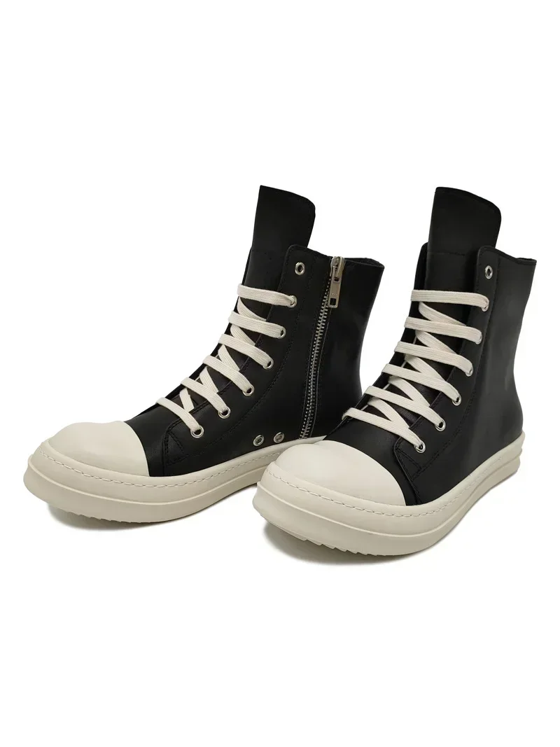 Ro Damen Stiefel Schuhe Sommer neue große Mode lässig vielseitige Paare dicke Sohle High Top Echt leder Board Schuhe