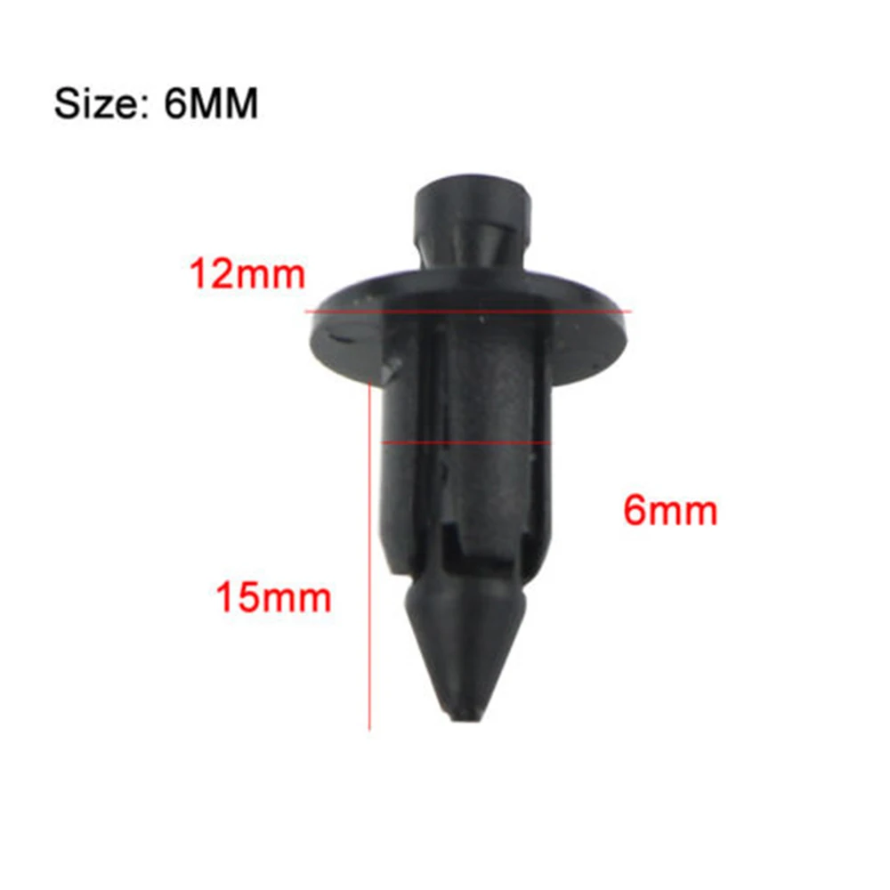 20 szt. Uniwersalne nitki zatrzaskowe do motocykli 6/7/8mm, plastikowe klipsy do owiewek, zestaw mocujący do naprawy Honda Yamaha Suzuki Kawasaki — zdjęcie 6