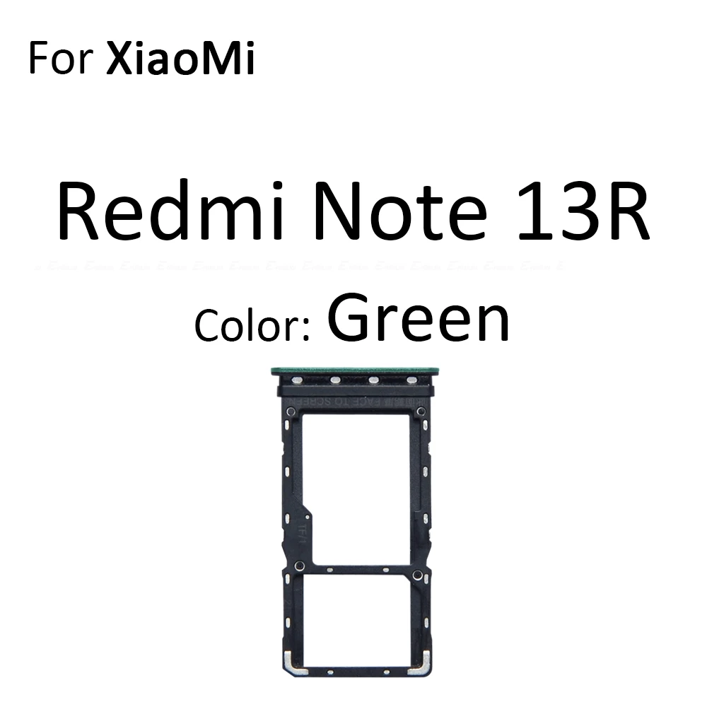 Sim Card Tray Socket Slot Reader Adapter For XiaoMi Redmi Note 13R 14 Pro Plus Micro SD Card Holder Connector Container Parts