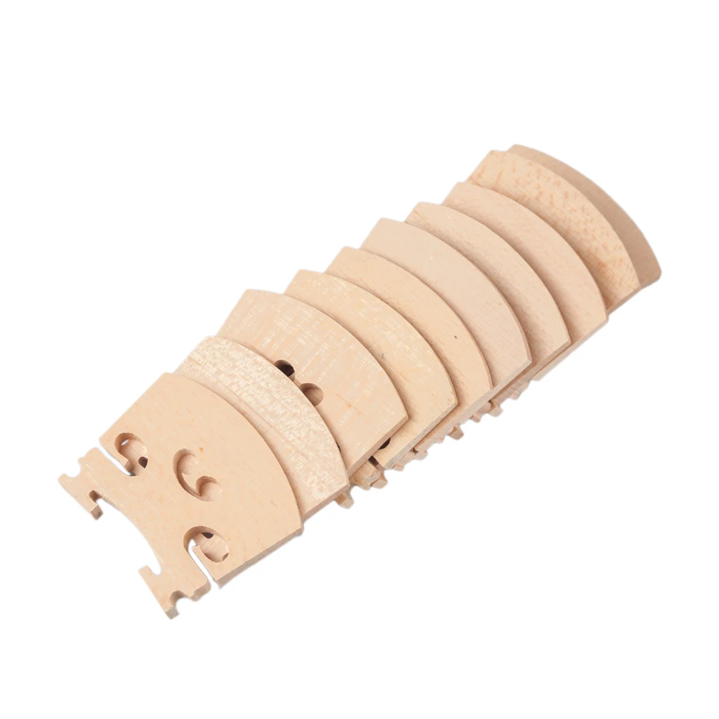 10PCS Maple Violin Bridge Regular Type For 4/4 3/4 1/2 1/4 1/8 1/10 Size Instrument Accessories Violino Strings Bridge Part Tool