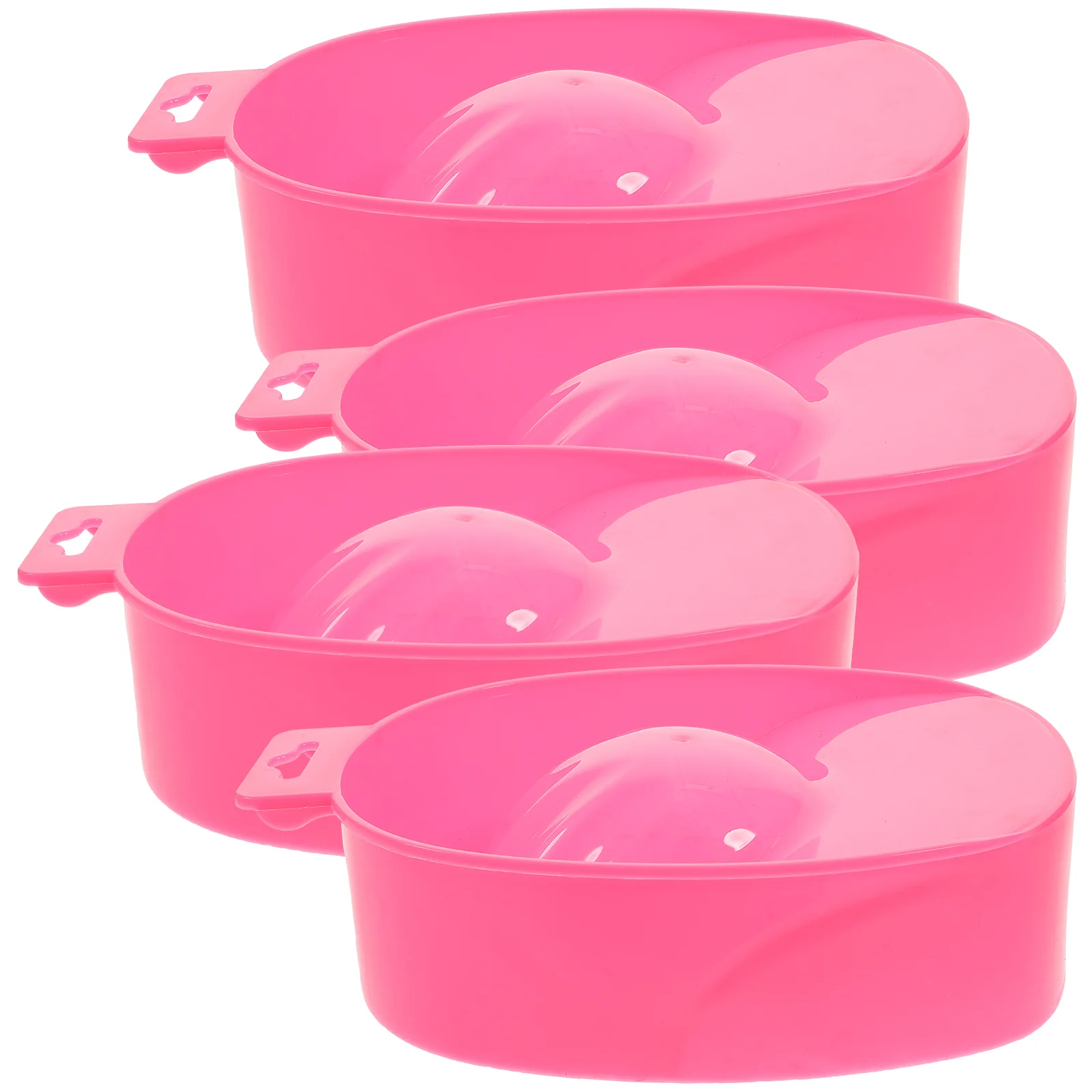 

4 Pcs Single-layer Soaking Bowl Nail Removal Bowl Practical Nail Care Bowl Manicure Care Bowl Accessories (Pink)