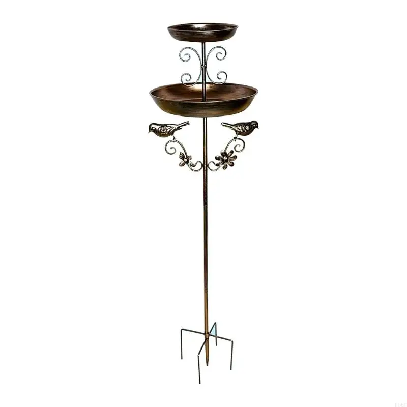 33 Inches Tall Wildlife Water Dispenser Featuring Double Level Design For Secure Perching And Easy Cleaning Outdoor Use