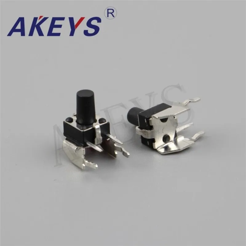 10PCS TS-D011 6*6*5 Momentary tact switch side insert side 2 pin with lower bracket small switch