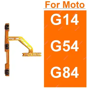 Bilashmart Power Volume Switch Key Button Flex Cable Motorola Moto G14 G54 G84 On/Off Power Volume Flex Ribbon Replacement Repair Parts