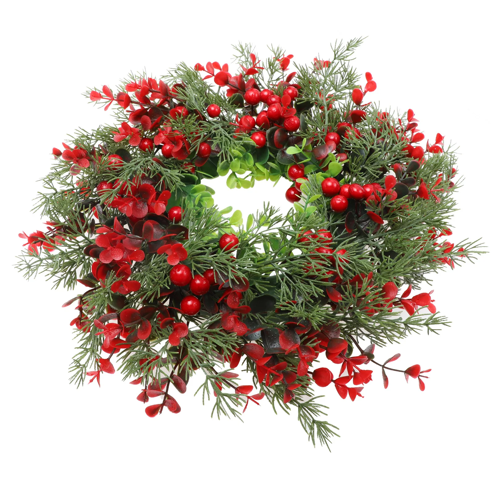 

1Pcs Christmas Wreath Garland Pendant Door Hanging Decor Lifelike Garland Xmas Festival Party Decoration Xmas Wreath