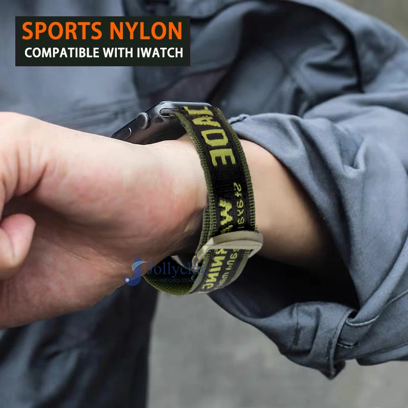 Nylon Loop Strap for apple watch band 44mm 40mm 45mm 41mm 38mm 42 mm 44 mm Sports Loop bracelet correa iWatch serie 3 5 6 se 7
