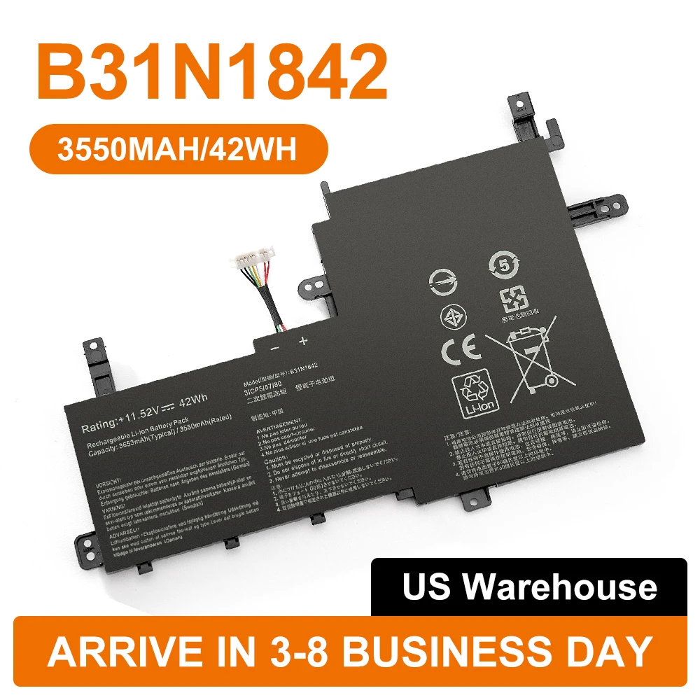 B31N1842 Laptop Battery For ASUS VivoBook 15 F513EA K513E KM513UA M513IA S513EA S531F S533UA X513EA X531FA X531FL 42WH