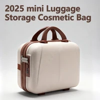 Mini neceser portátil de viaje de carcasa dura, nuevo modelo 2025, con cerradura con contraseña para proteger los cosméticos.
