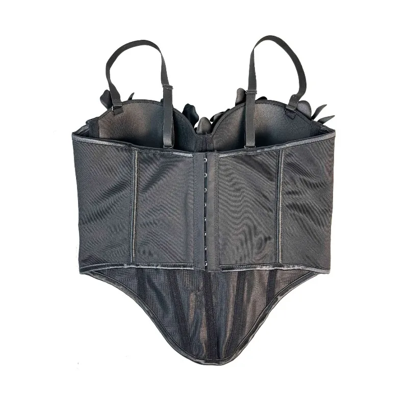 Sexy Fishbone Chest, Cross-border Europe and The United States' New Three-dimensional Flower Camisole Top, Slim and Pure Desire