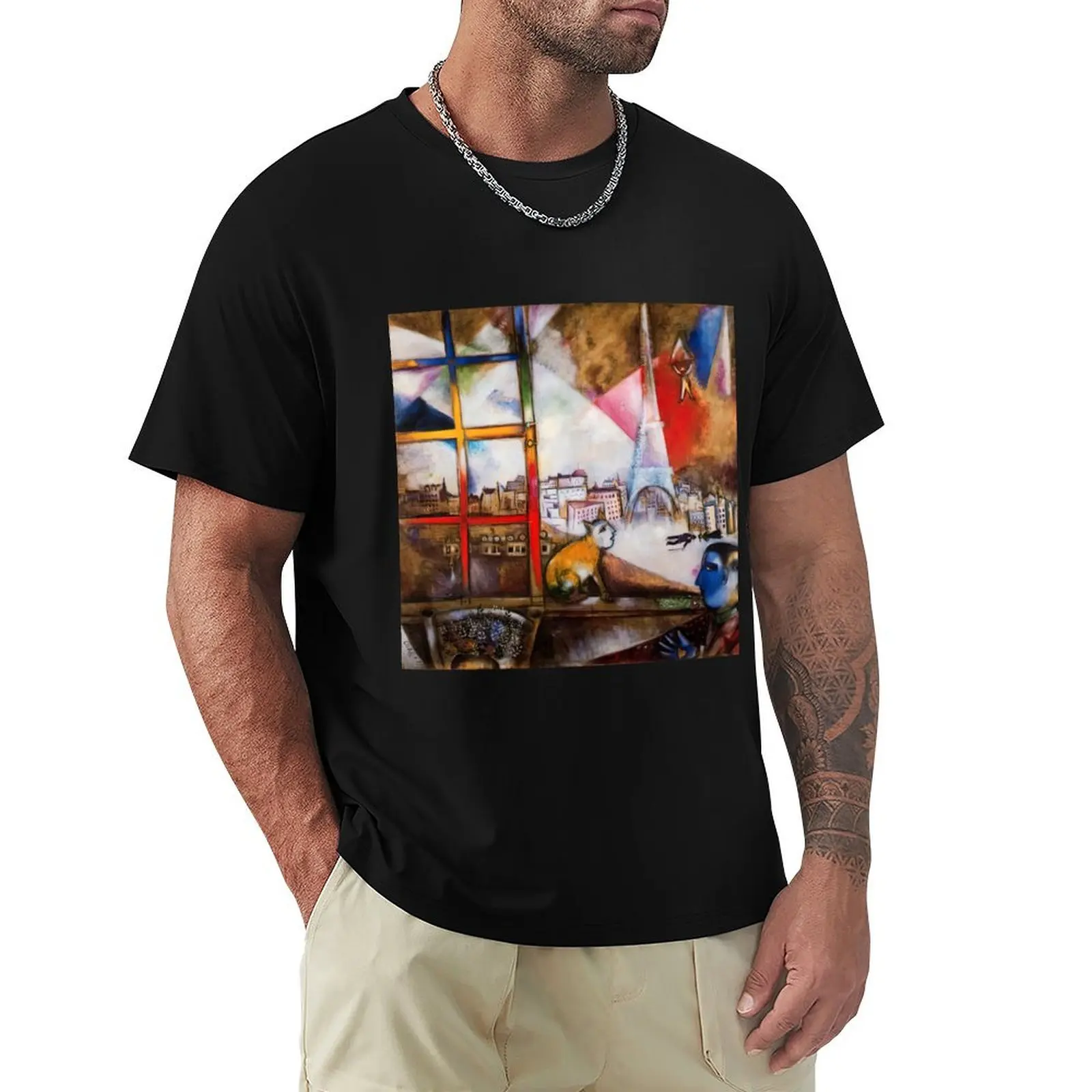 

marc chagall surrealism art T-Shirt summer 2025 tops Short sleeve tee funny t shirts for men