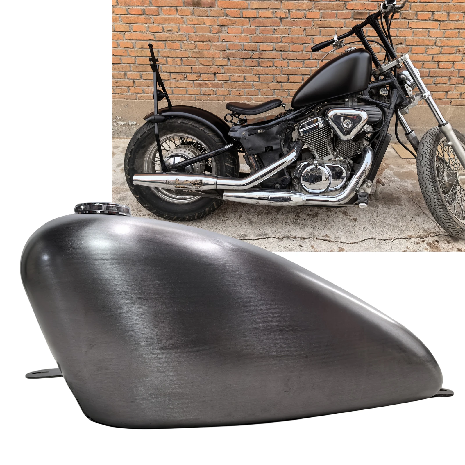 Motorcycle 11 L Hight Waist Petrol Gas Fuel Tank Gasoline Can For HONDA Steed VLX400 600