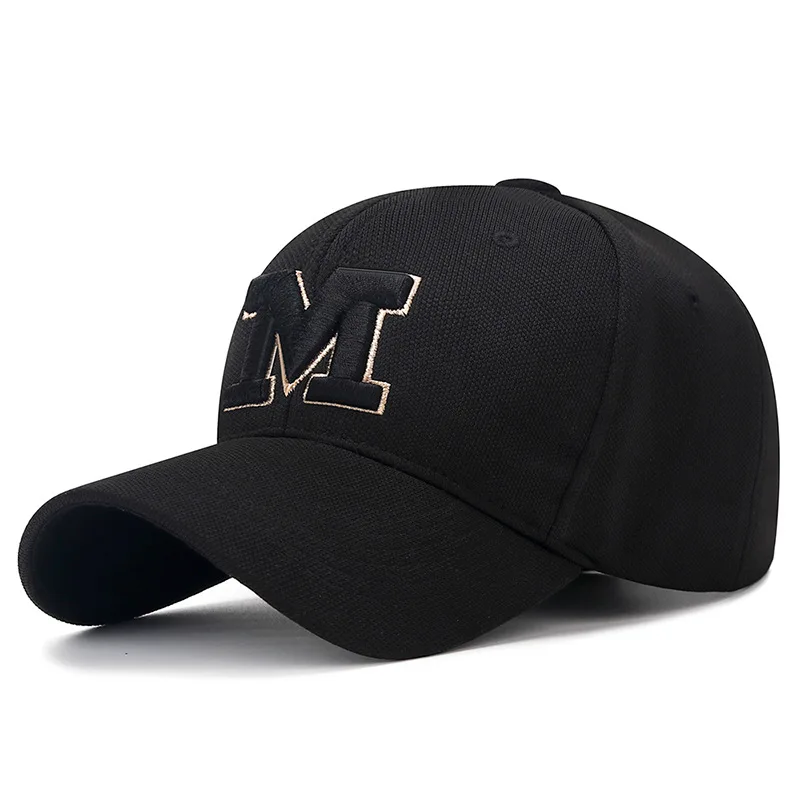 Baseball mütze Plus-Size-Hysterese nhut Big Yards Cap M Letter Cap 3D-Stickerei Sonnenhut Frühling Herbst Baseball mütze Sport kappe