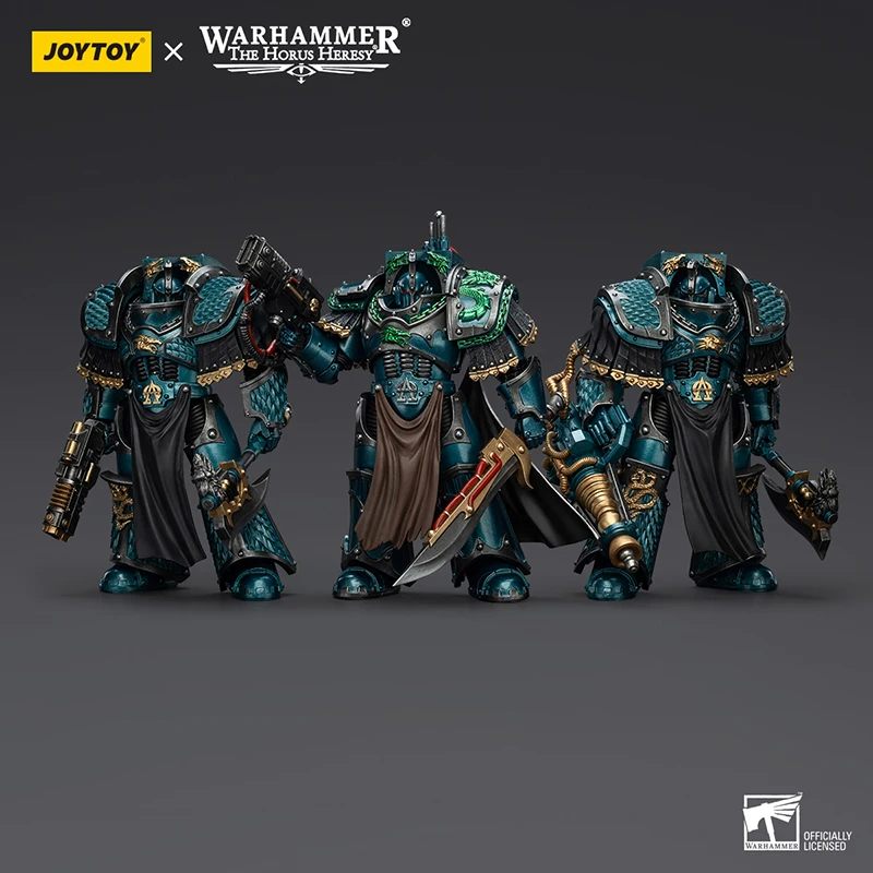 JOYTOY Warhammer 30K 1/18 figura de acción Alpha Legion Lernaean Terminator 3 uds Anime modelo militar colección de modelismo modelo