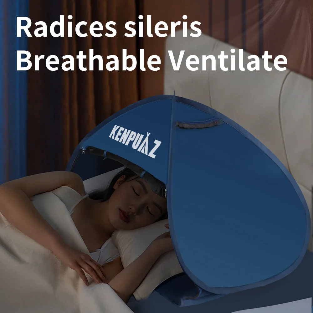 Kenpuaz Handige telefoontas Tenten Draagbare polyesterstoffen Gemakkelijk op te vouwen Binnen Buiten Opzetten Slaaphoofd Zonnescherm Licht