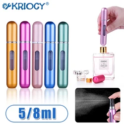 5ml/8ml Spray do perfum butelka Mini przenośny wielokrotnego napełniania rozpylacz aluminiowy butelka 5ml pojemnik perfumy butelka do napełniania podróży