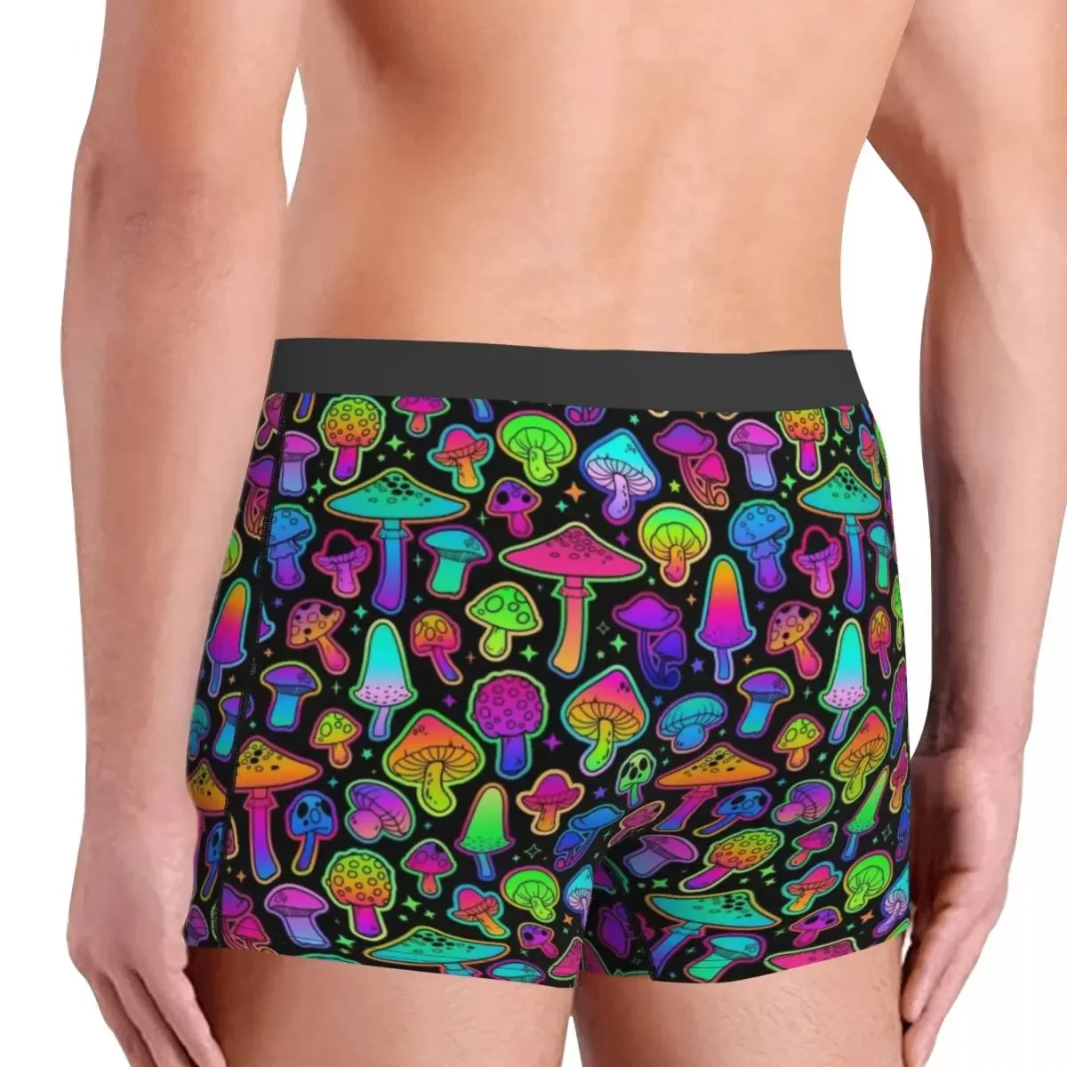 Psychedelic Magic Mushrooms Underwear Men Sexy Printed Customized Boxer Briefs Shorts Panties Soft Underpants