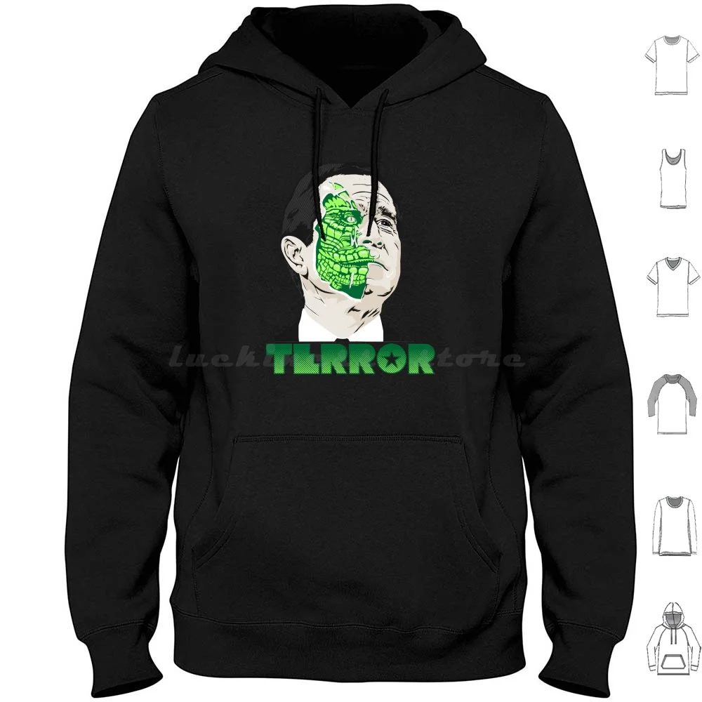 The President Of Terror Hoodies Long Sleeve 11 9 Bush Cintrao Cool Monster Reptilian Terror Terrorism War