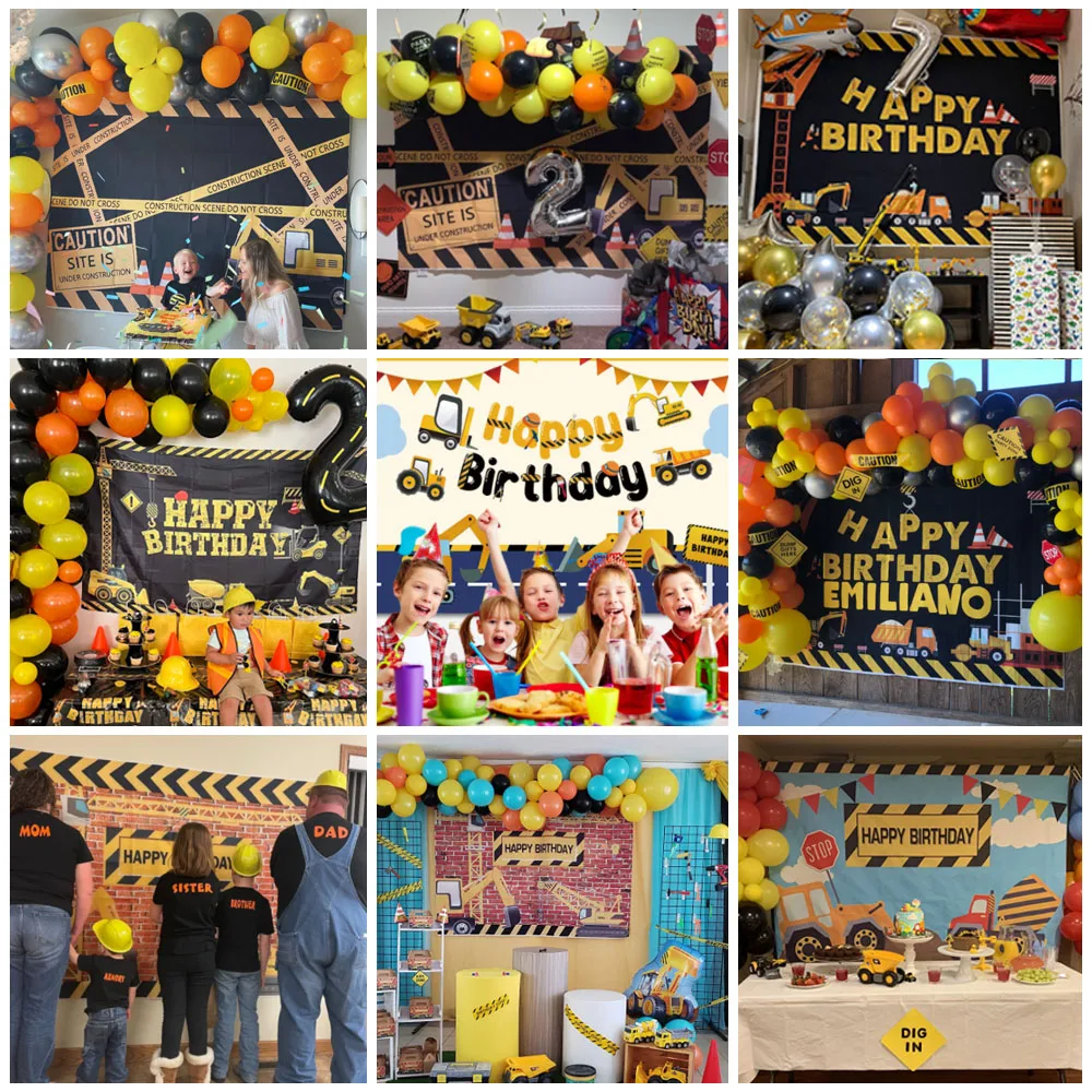 写真スタジオ用の車の背景,建設チーム,誕生日パーティー,掘削機,背景写真