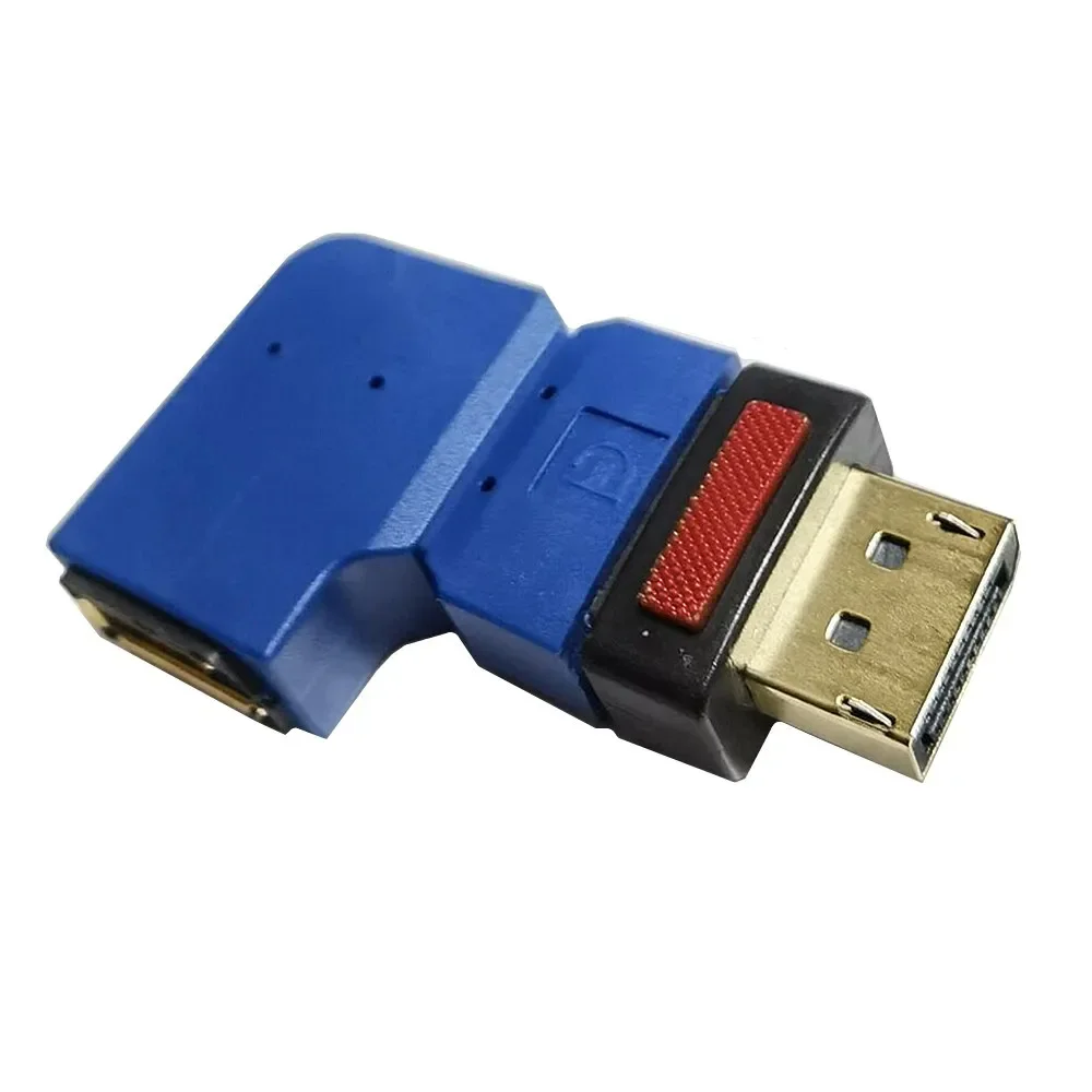 ذكر إلى أنثى 8K DP DisplayPort تمديد محول موصل لأعلى أسفل اليسار اليمين 90 درجة الكوع DisPlayPort DP M F محول جاك