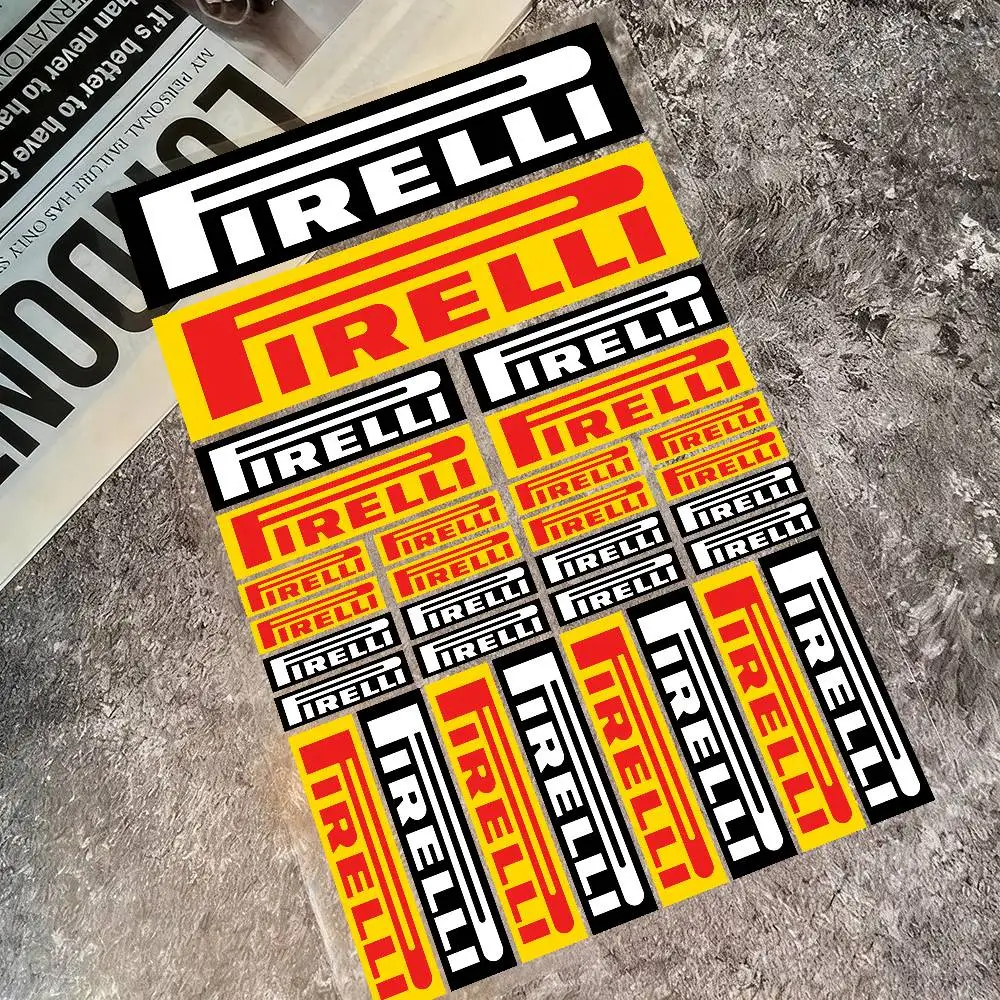 For PIRELLI Stickers Moto Sticker Auto Body Bumper Windows Motorcycle Laptop Walls Vinyl Decal Car Tuning Accessories