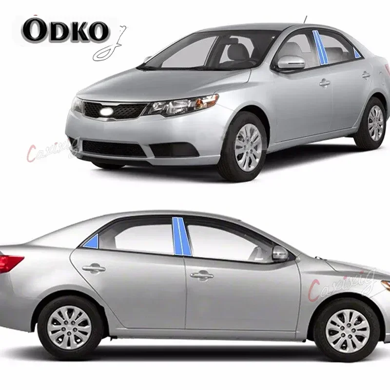 

Автомобильные стойки для Kia Forte K3 Cerato 2009 2010 2011 2012, глянцевые черные наклейки на окно, декоративные аксессуары