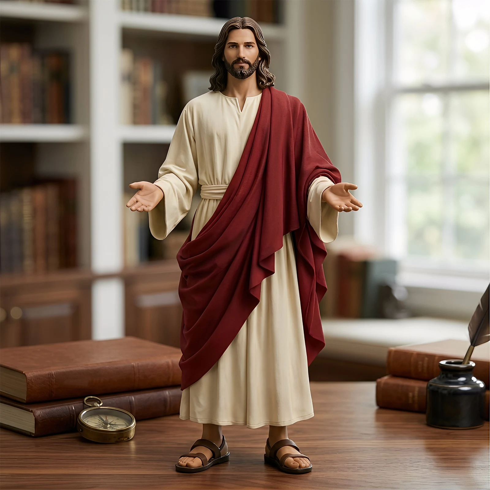 Resin Art Furniture - Jesus Christ Statue with Open Arms