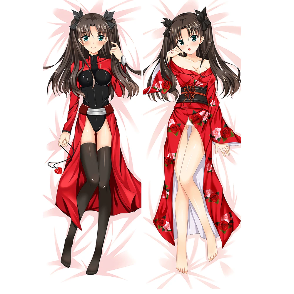 Game Fate Tohsaka Rin Dakimakura Anime Pillowcase Kawaii Double-Sided Printed Custom Pillow Cover Decoration Cushion Covers