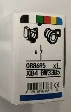 2PCS Brand New Original XB4-BW33B5 With Light Self Reset Button Switch Red With 1 Normally Closed Fast Delivery