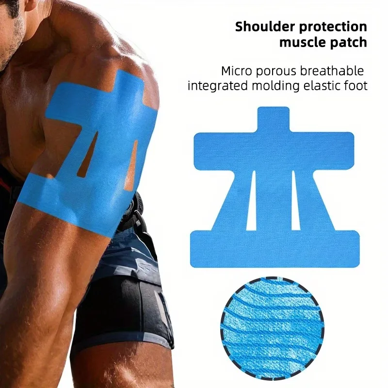 Strong Sticky Pre-Cut Sports Muscle Effect Patch Is Suitable for Shoulder Breathable Elastic Muscle Support Fitness Exercise