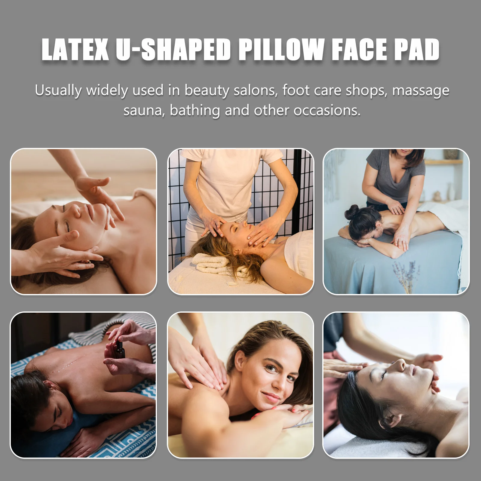 

High Quality Silicone Face Down Cushion U Shape Pillow for Spa Salon Massage Table Comfort Support Spa Pillow Face