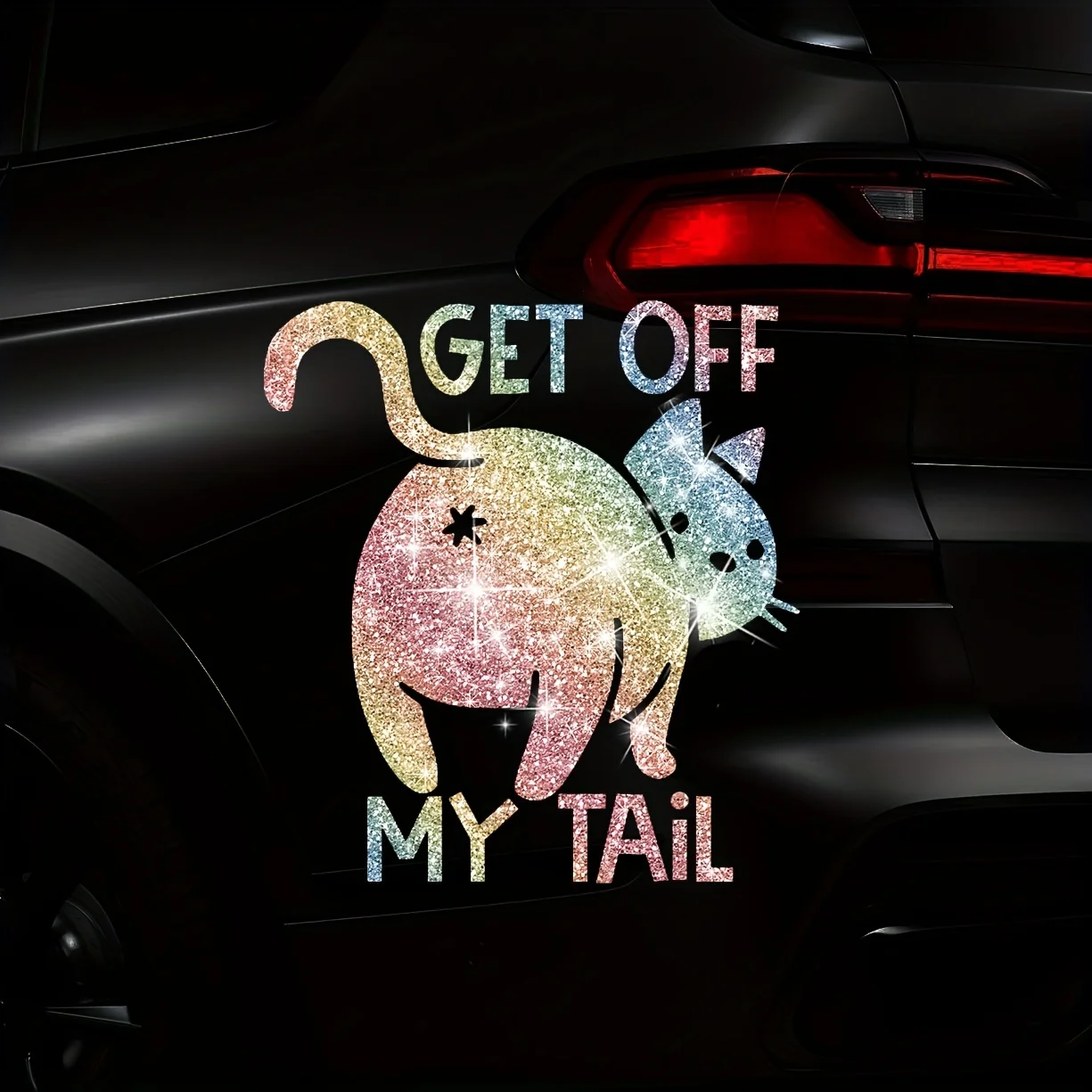 Autocollants de voiture « Chat, ne me suive pas » - Autocollants en vinyle brillants de dessin animé adaptés aux voitures et aux camions, autocollants de voiture