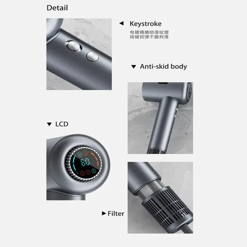 2026for 2023 New Design 110000 rpm Negative Ion High Speed Portable Hotel Electric Brushless Hair Dryer Professional Salon
