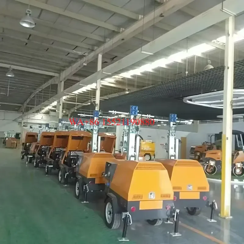 WMWMNU Factory Outdoor Telescopic Mobile Tower Light for Diesel Generator 7m 9m Light Towers