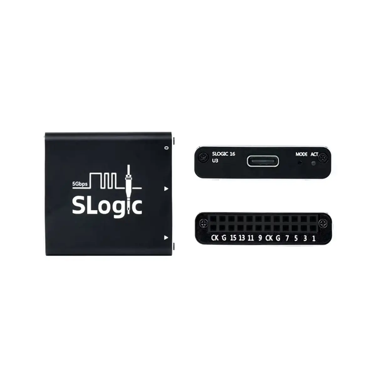 OKgood SLogic16U3 16CH 800M Samplerate 5Gbps USB3 Super-Speed Logic Analyzer Adjustable Threshold, Advanced Kit