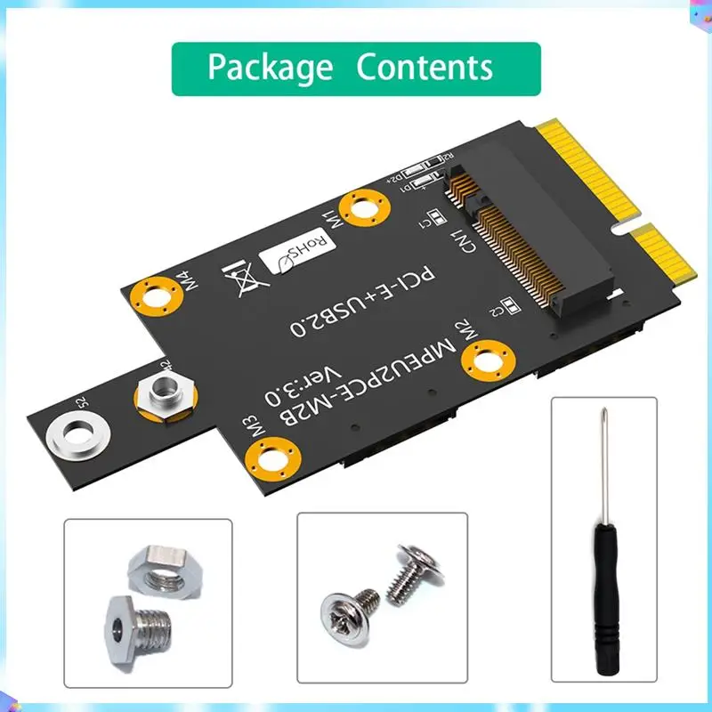

Адаптер N93R Mini M.2 Key B к PCI-E с двумя слотами для SIM-карты NANO для модуля 3G/4G/5G, простой в использовании