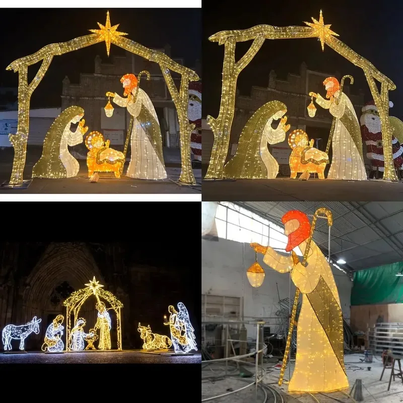 Custom Outdoor Lighting Christmas Decoration Giant 3D Christmas Christmas Theme Lights Street Holiday Commercial Decoration