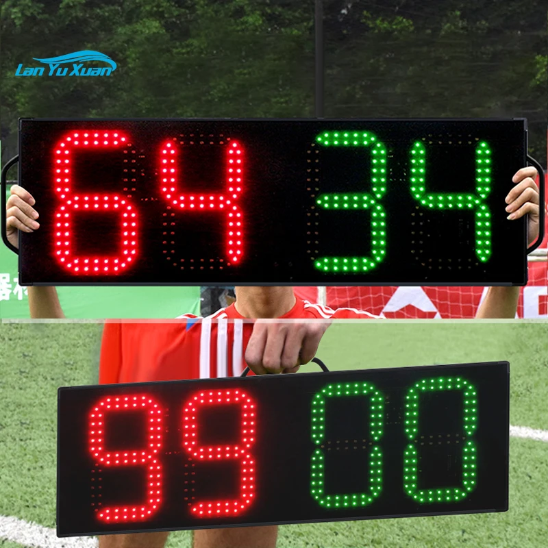 

Led 18650 Rechargeable Substituted Board Replacement Card Football Soccer Digital Electronic Substitution Player Change Board