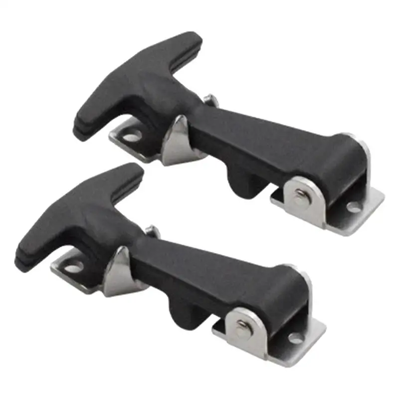 Rubber T Handle Latches 2pcs Heavy Duty Hood Catch Flexible Elastic Rubber Drawer Latch For Cargo Boxes Trucks Golf Carts