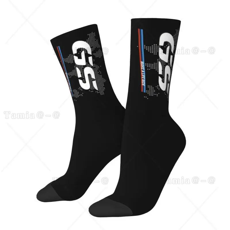 Men Motorycle GS Motorcycle Lover Dress Socks Mens Womens Warm Fashion Novelty Motorrad Biker Crew Socks