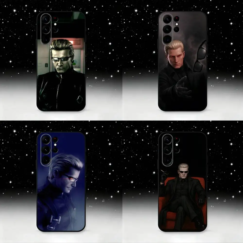 

A-Albert Wesker Phone Case For Samsung S25,S24 Ultra,S20,S30 plus,S22 plus,S23,S30 Ultra 5G Silicone Black Shell
