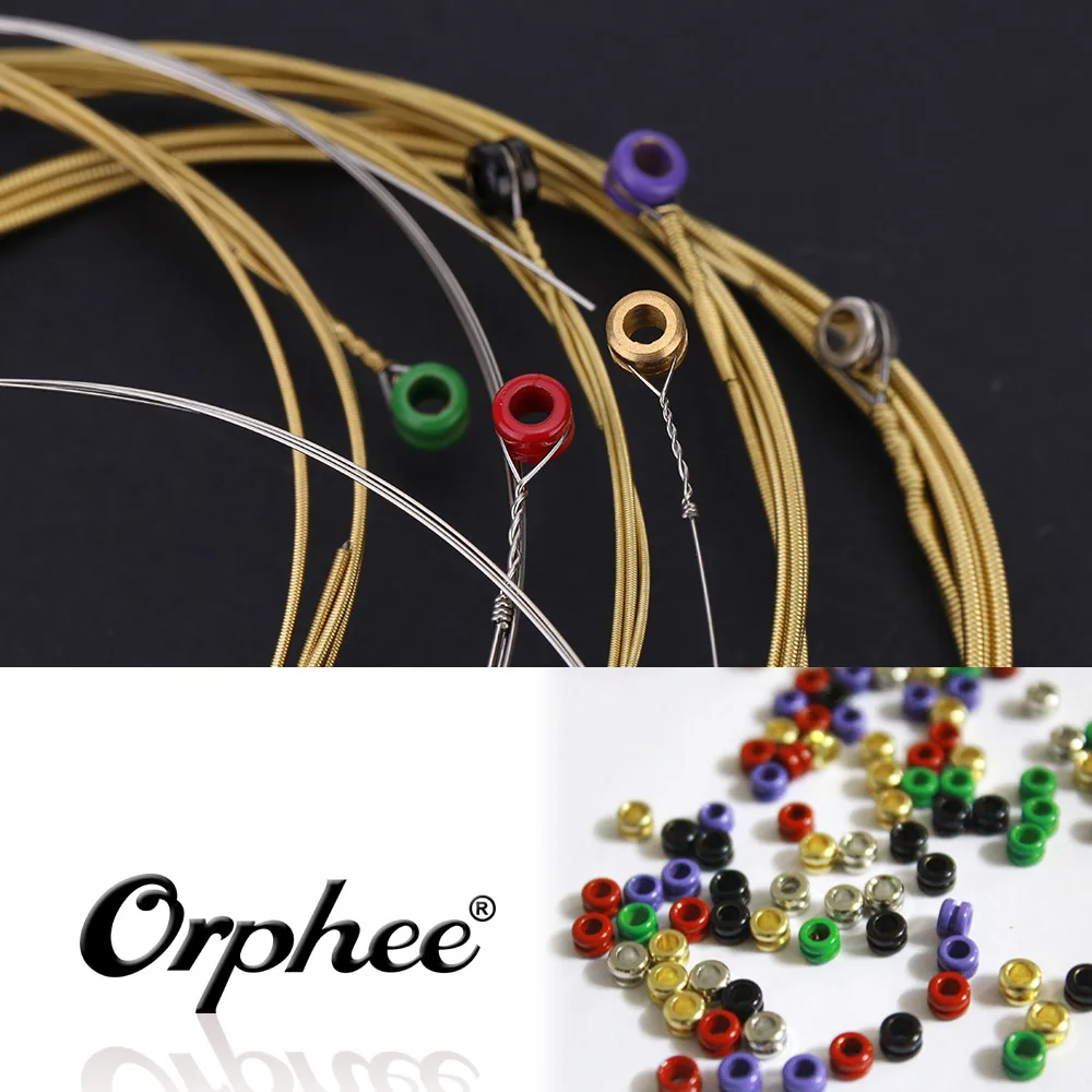 Orphee TX620 Набор струн для акустической народной гитары из 6 предметов (.010-.047) Фосфорная бронза с дополнительным легким натяжением