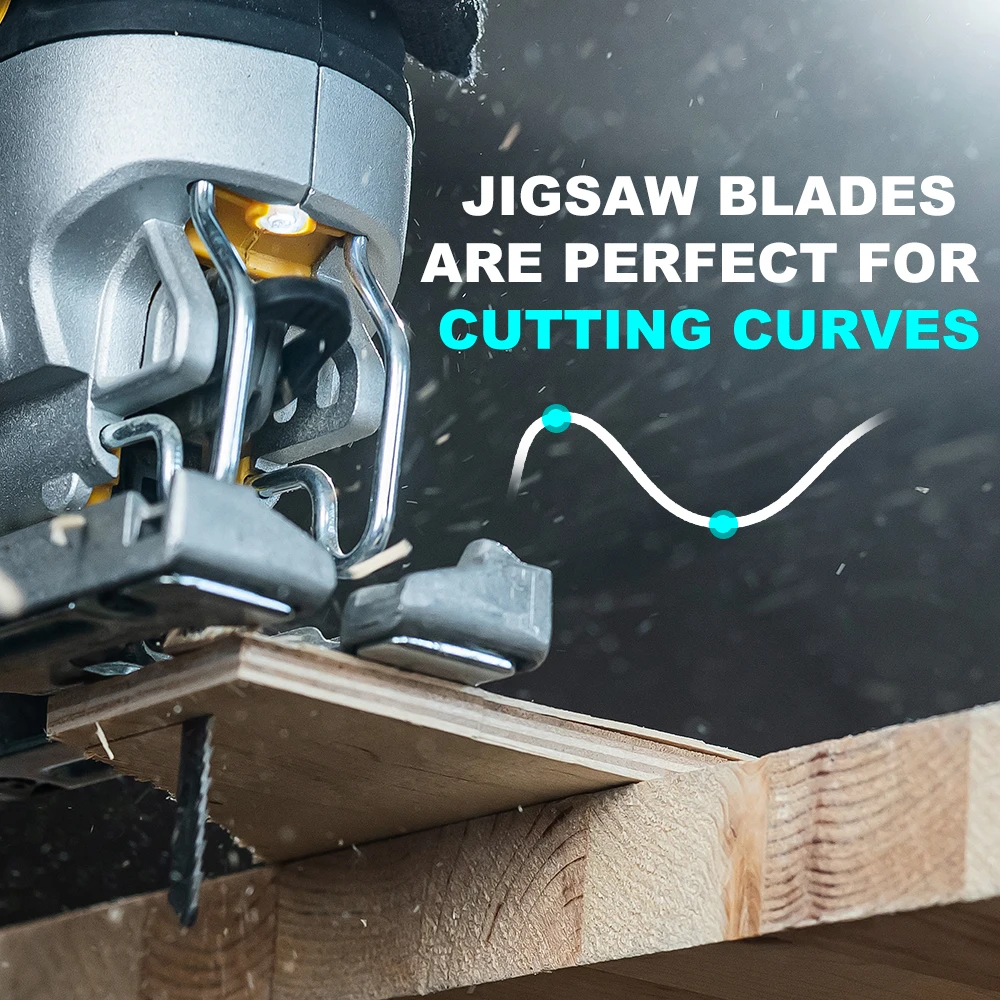 CMCP 20 قطعة مجموعة شفرات المنشار T-Shaft HCS شفرات المنشار المتنوعة للخشب والبلاستيك المعادن قطع T111C T118A T144D T244D #5