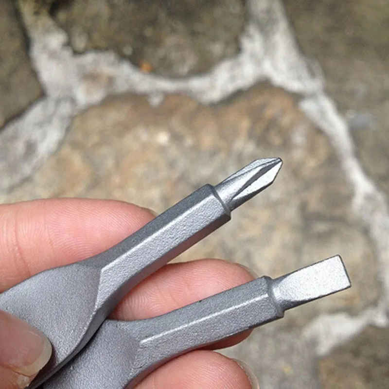 المحمولة فيليبس مشقوق مفك مجموعة حلقة رئيسية المفاتيح جيب صغير كيرينغ الصليب مفك مسامير أداة إصلاح أداة EDC صغيرة #5