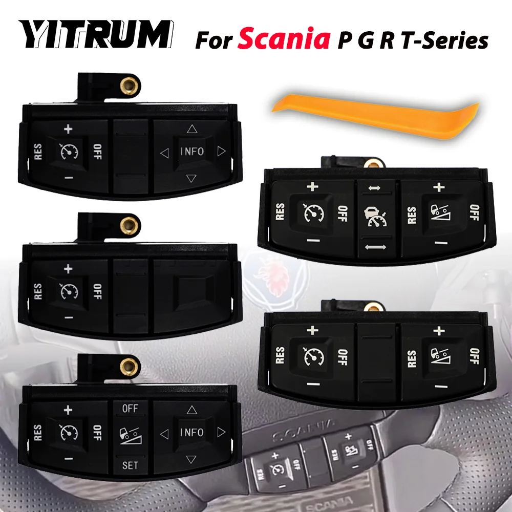 

YITRUM For SCANIA P G R T Series Truck Steering Wheel Module Telephone Menu Switch Adaptive Cruise Control Switch Button 1870912