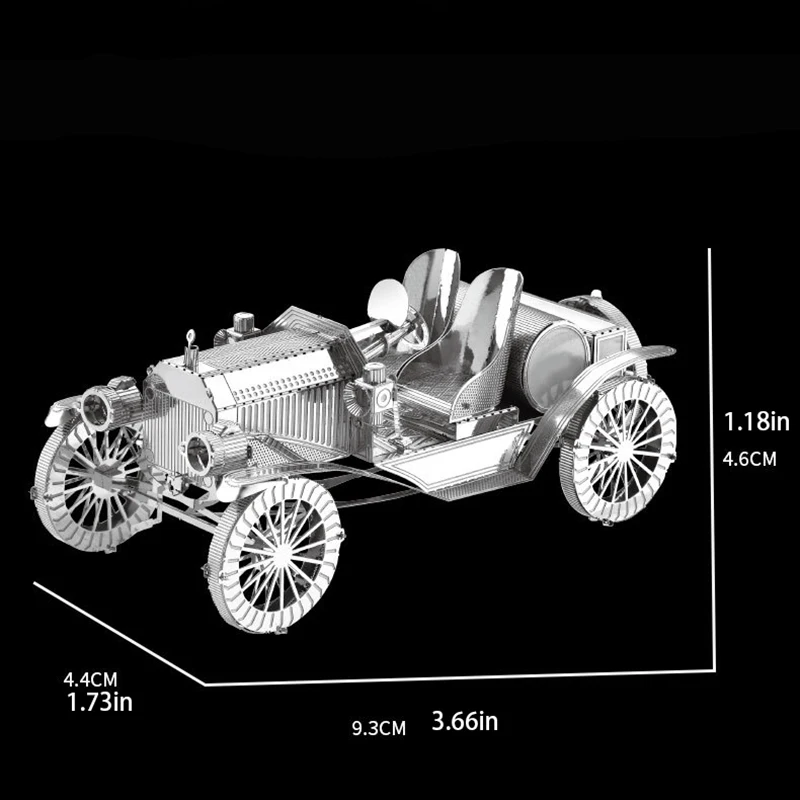 ヴィンテージメタル3Dジグソーパズルモデルキット,レーザーカット,子供向けジグソーパズルおもちゃ,DIY