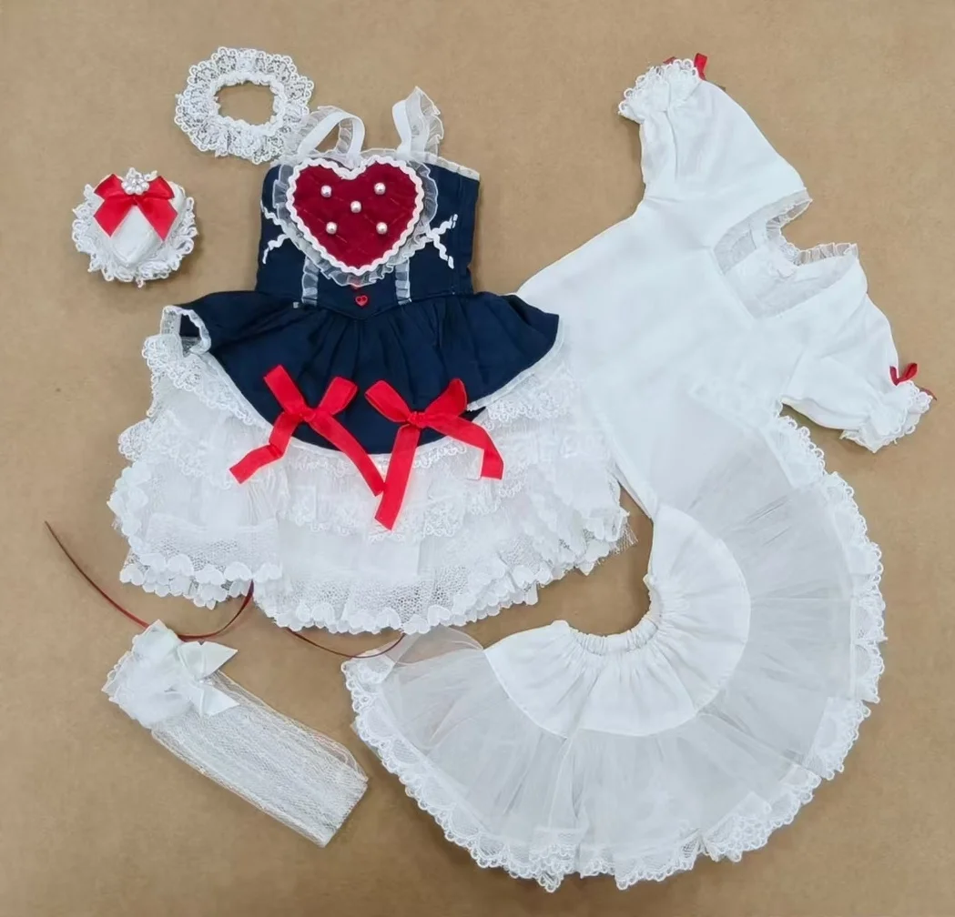 Spot Inventory [Love Princess] 6-piece Set Short Skirt BJD Doll Dress Clothes Girls Cute 1/4 1/6 Multi-color Doll Accessories