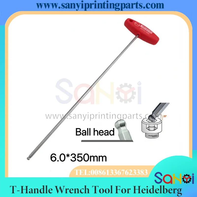 6x350mm Heidelberg printing press tools T-shaped hex key 350x6mm T allen wrench imported part