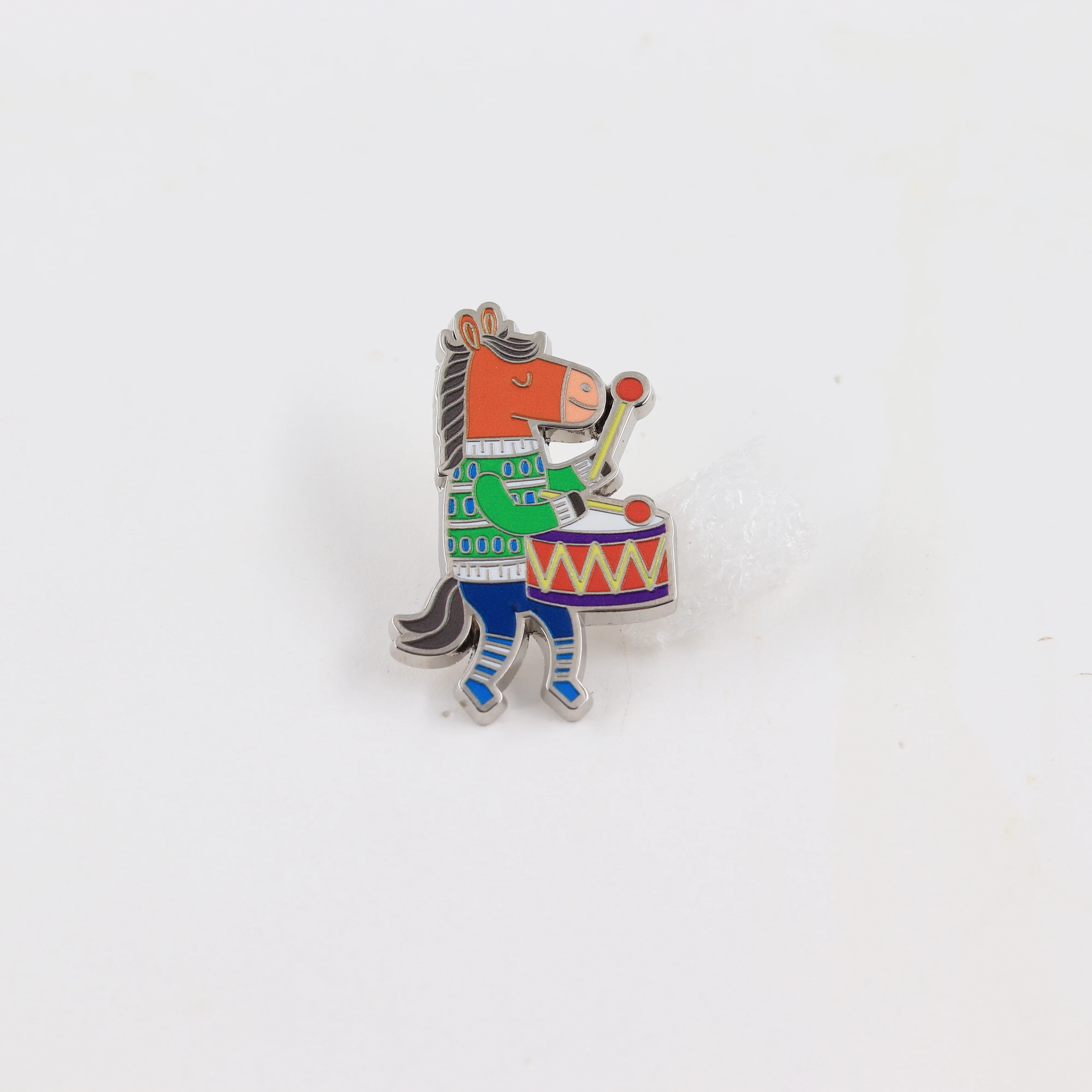 Niedliche Pferd-Schlagzeuger-Emaille-Pins Kreative Musikalische Pony-Broschen mit Trommel Lustige Cartoon-Tier-Abzeichen Rucksack-Anstecknadel Schmuck Geschenk – Detail 10