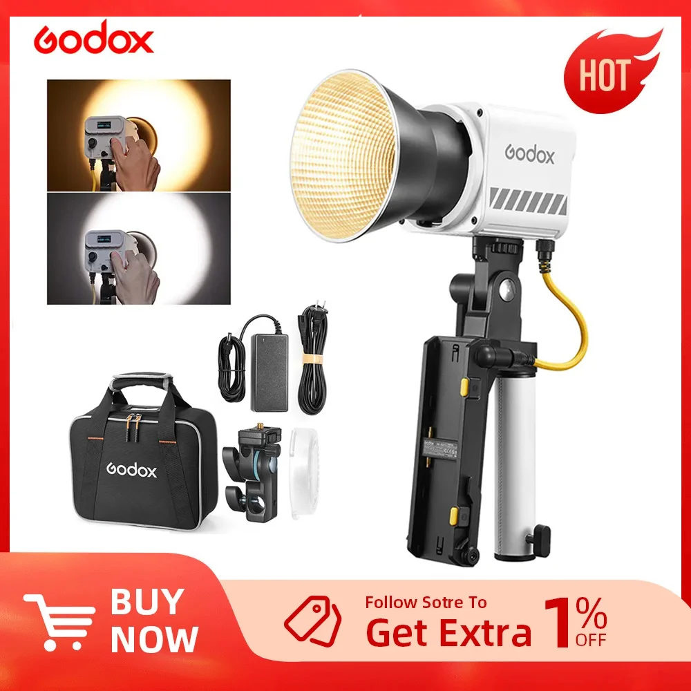 

Godox ML60II BI portable handheld fill light with adjustable color temperature external shooting light LED photography soft ligh