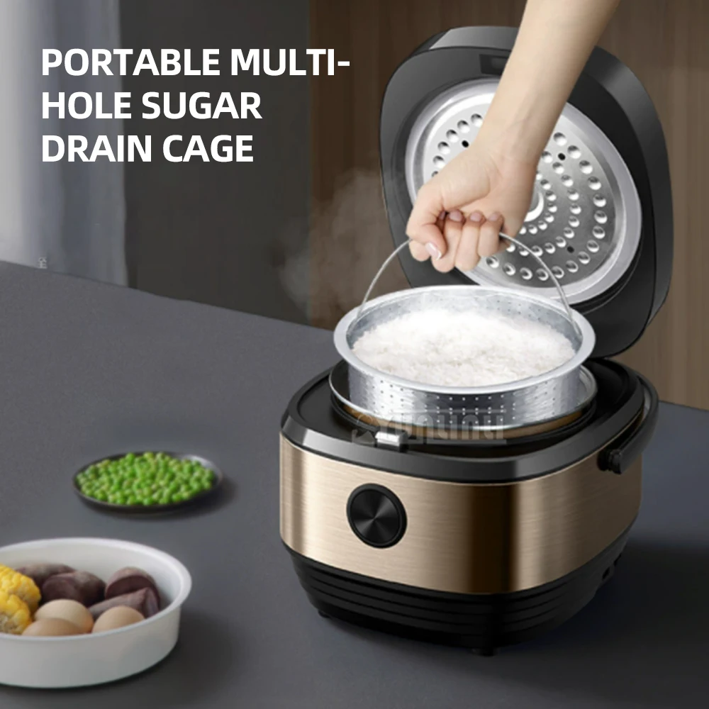 Olla arrocera inteligente Elektirikli Ocak de 5L para 3-4 personas, cocina eléctrica de separación de sopa de arroz, máquina de cocina antiadherente
